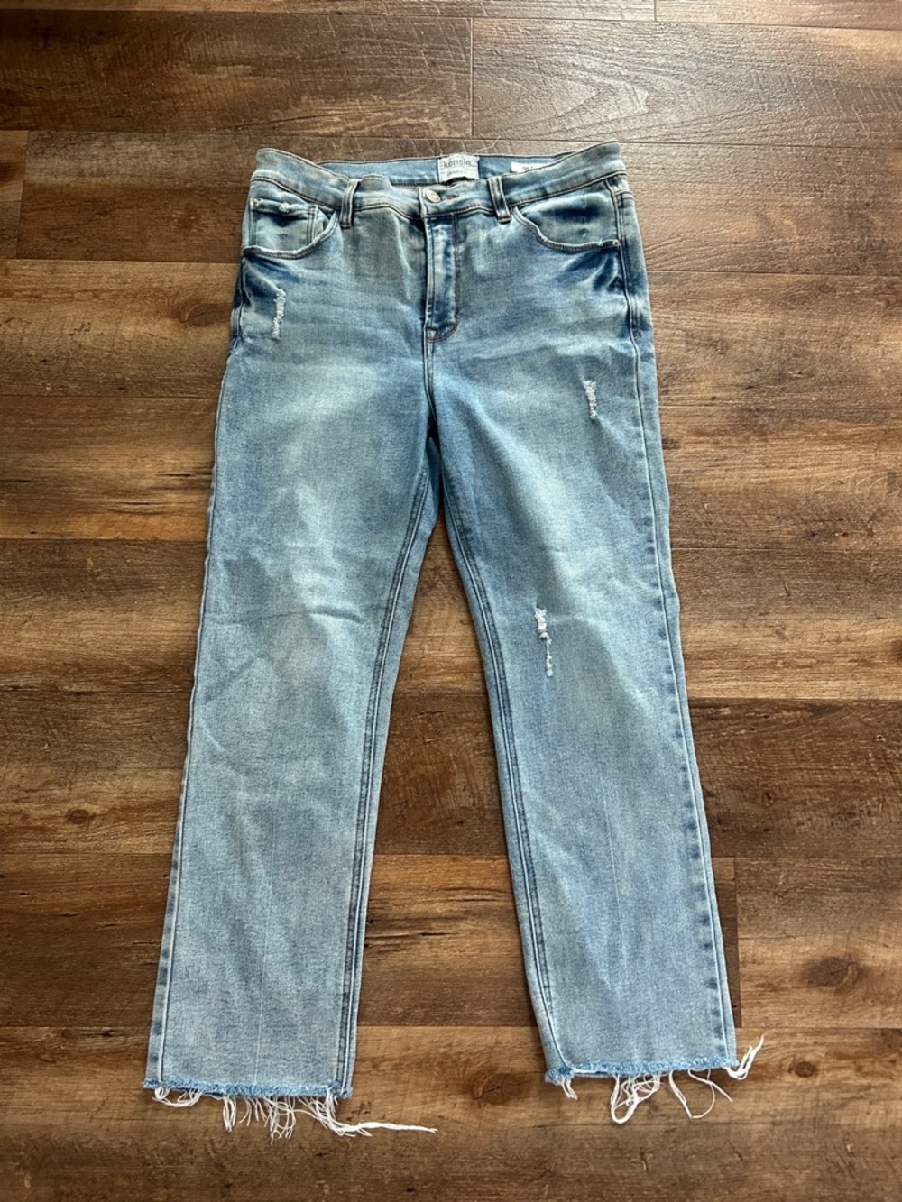 Kensie Vintage Luxe The Slim Raw Hem Jeans Size 10